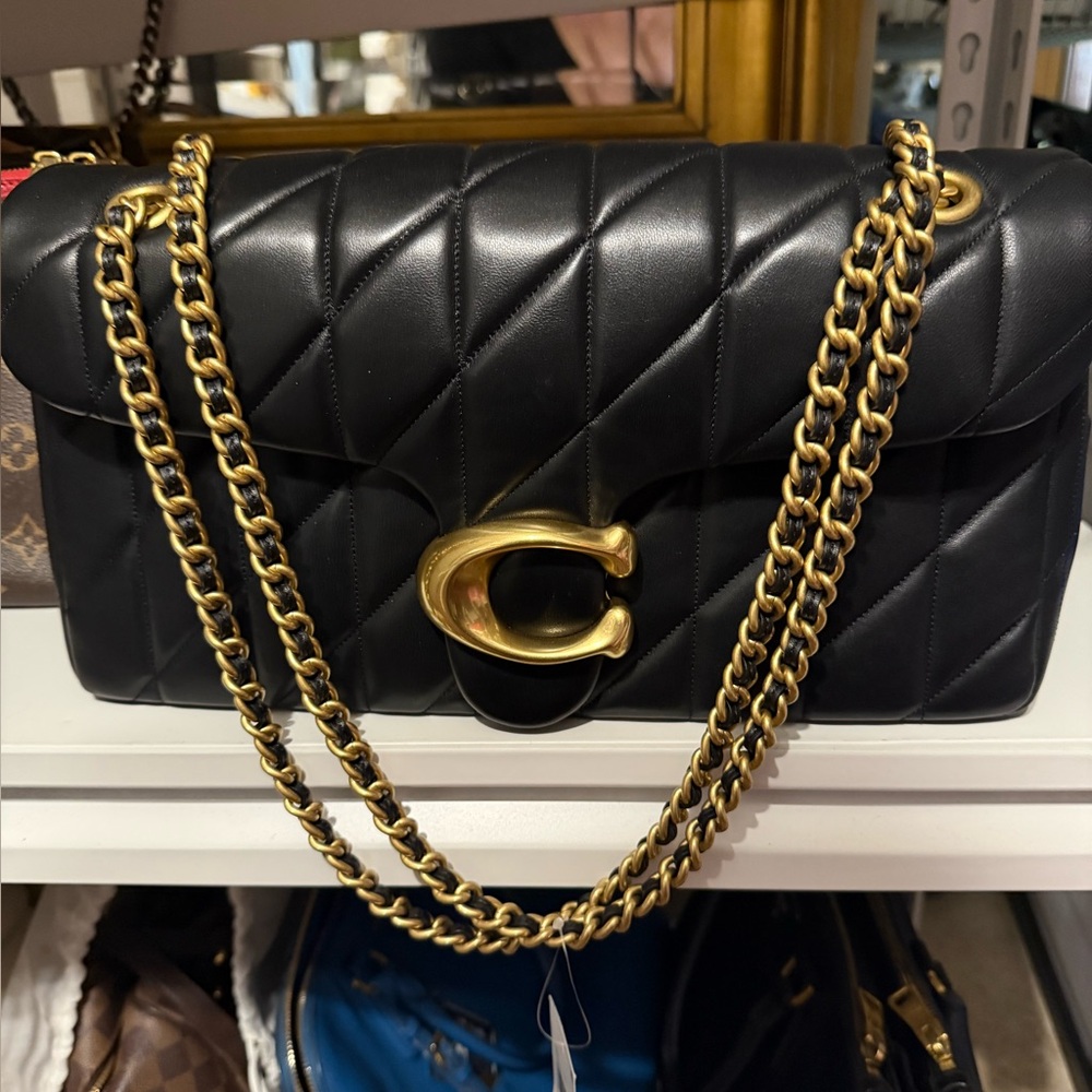 New Huge quilted authentic  Coach tabby 33